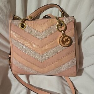Michael Kors North West Satchel Cynthia Satchel Pink Leather